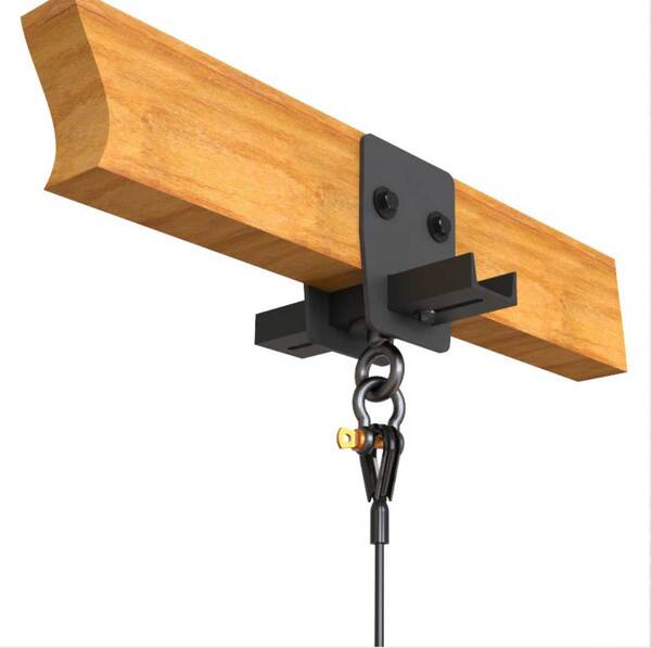 BC-W3-8-6 WOOD BEAM CLAMP, 3-8" W 5/8", SWIVEL EYE